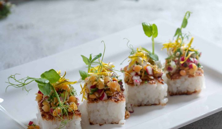 gebratener Sushi Reis mit GEmüsetatar